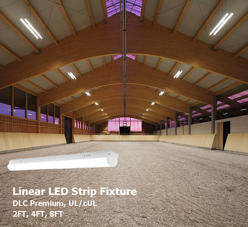 DLC Premium Listed Linear LED Strip Fixture 2FT 4FT 8FT Commercial LED Shop Light