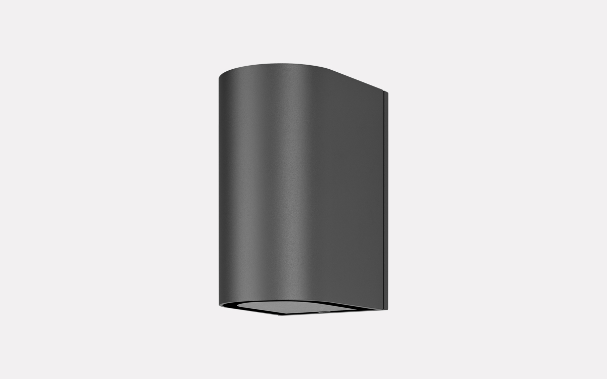 Dual-Beam Exterior Wall Light for Up and Down Lighting with Narrow or Medium Spread