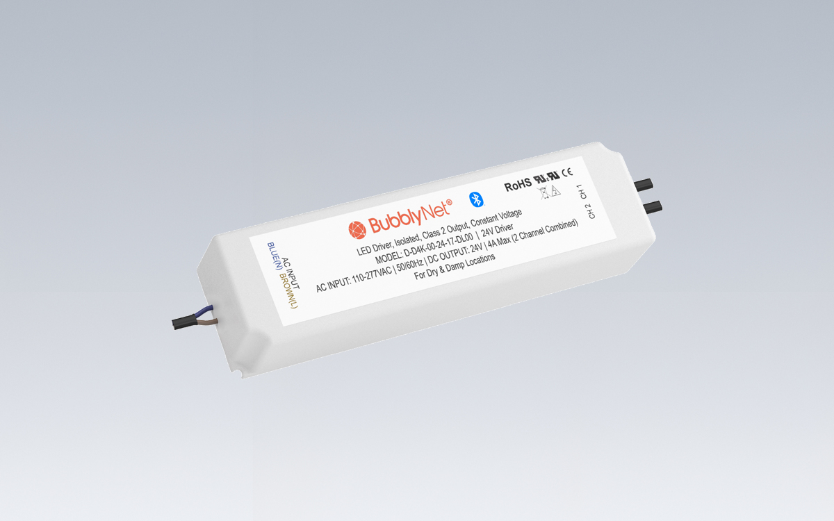 Dual Channel Bluetooth LED Driver for Tunable White Control and Independent Two-Channel Lighting Configurations