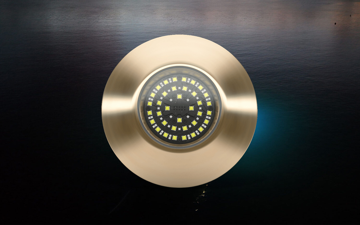Dual-Color Underwater LED Yacht Light for Side, Bottom, and Transom Installations