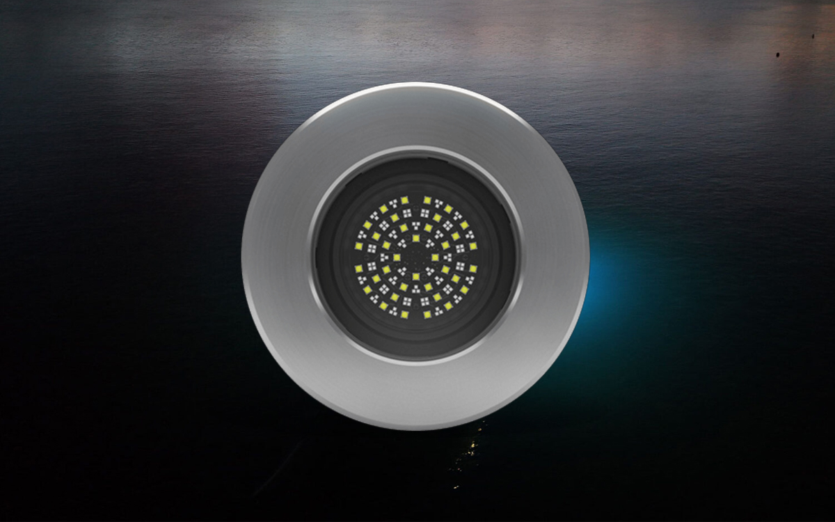 Dual-Color Weld-In Underwater LED Light for Steel and Aluminum Superyachts