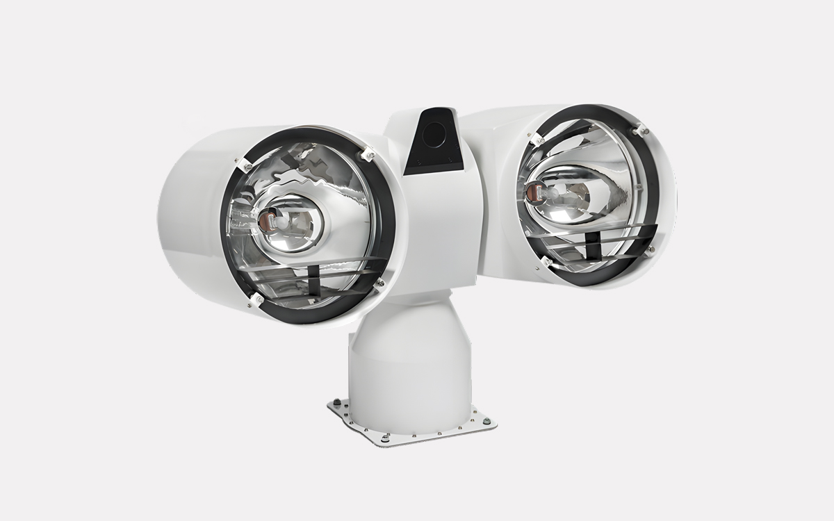 Dual-Head Marine Searchlight with Integrated FLIR Thermal Imaging Camera