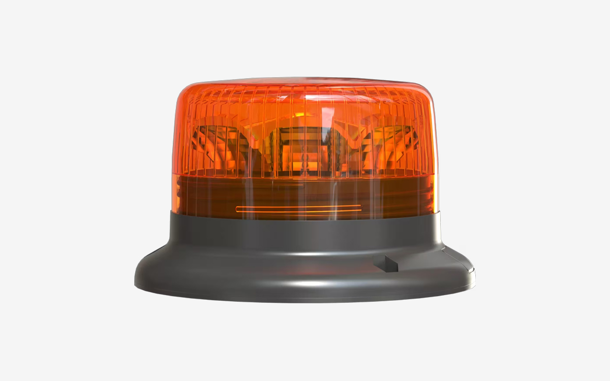Dual Voltage 12V/24V Compatible Amber LED Beacon Light for Roadside Assistance and Work Trucks