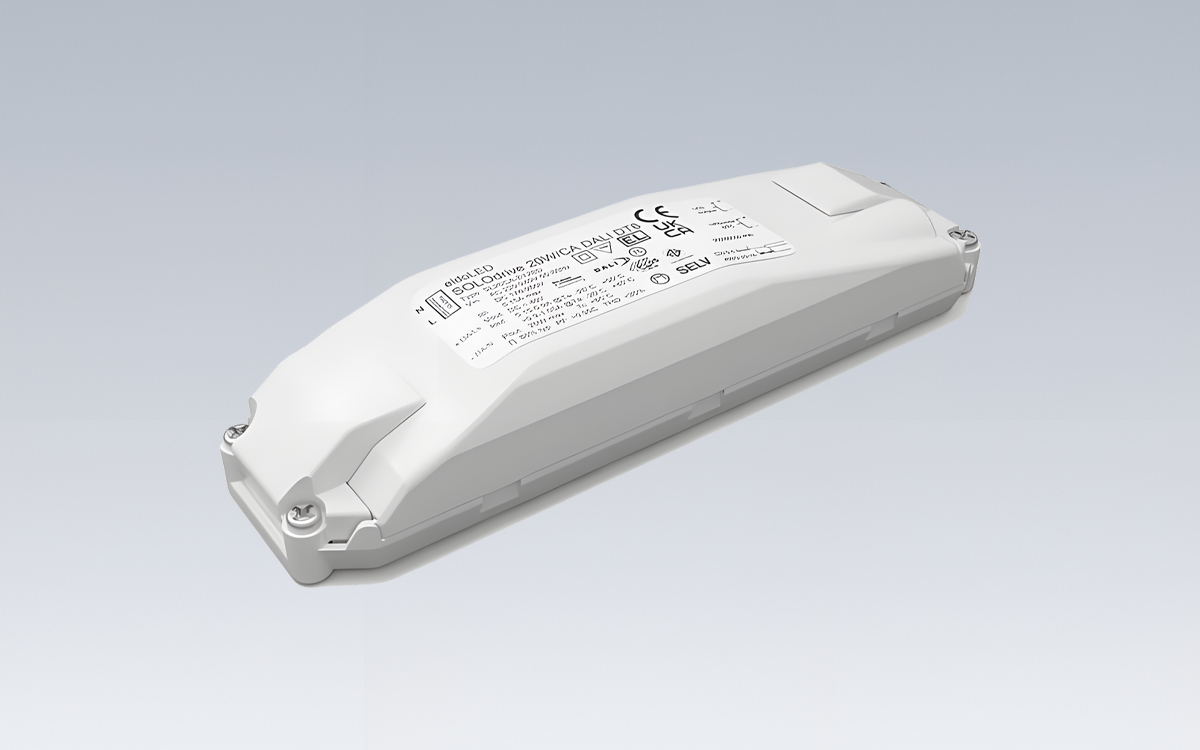 eldoLED SOLOdrive Dimmable Constant Current LED Driver for Smart Lighting Systems with Integrated DALI, Casambi, and LEDcode Programming Interfaces