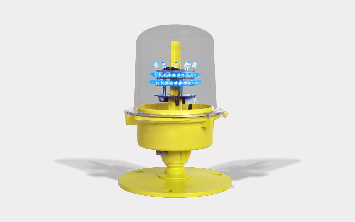 Elevated LED Heliport Taxiway Edge Light for Shipboard and Land-Based Helipads