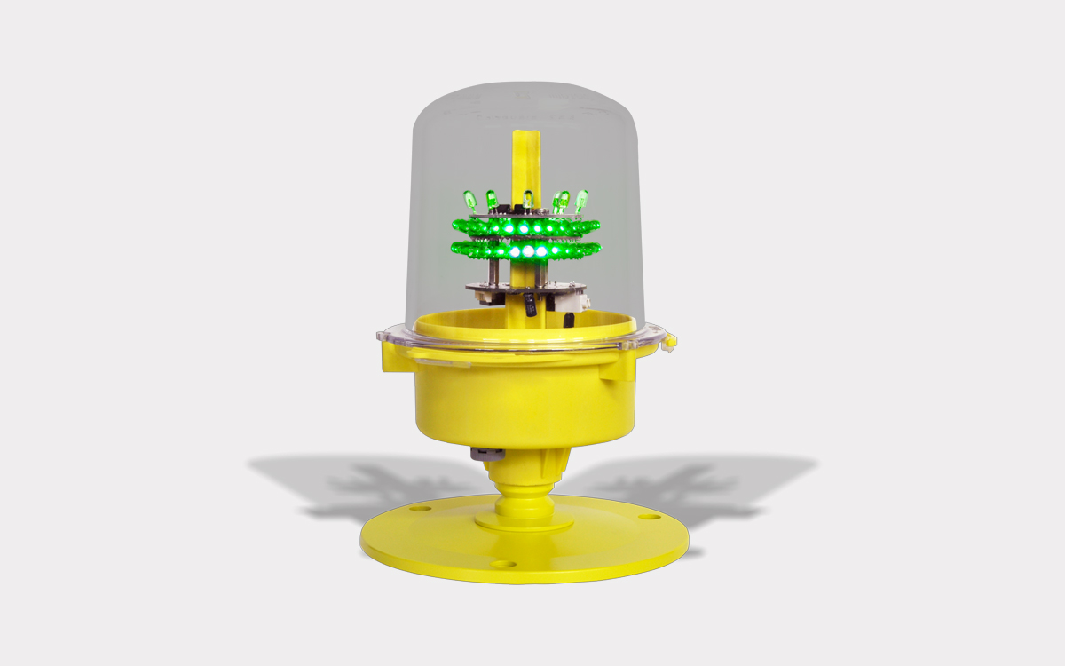 Elevated Touchdown Lift-Off Area Green Perimeter Light for Heliports