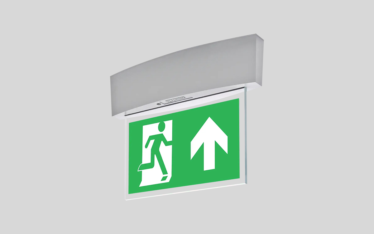Emergency LED Exit Signs with ISO 7010 and EURO Legends for Wall and Ceiling Mounting