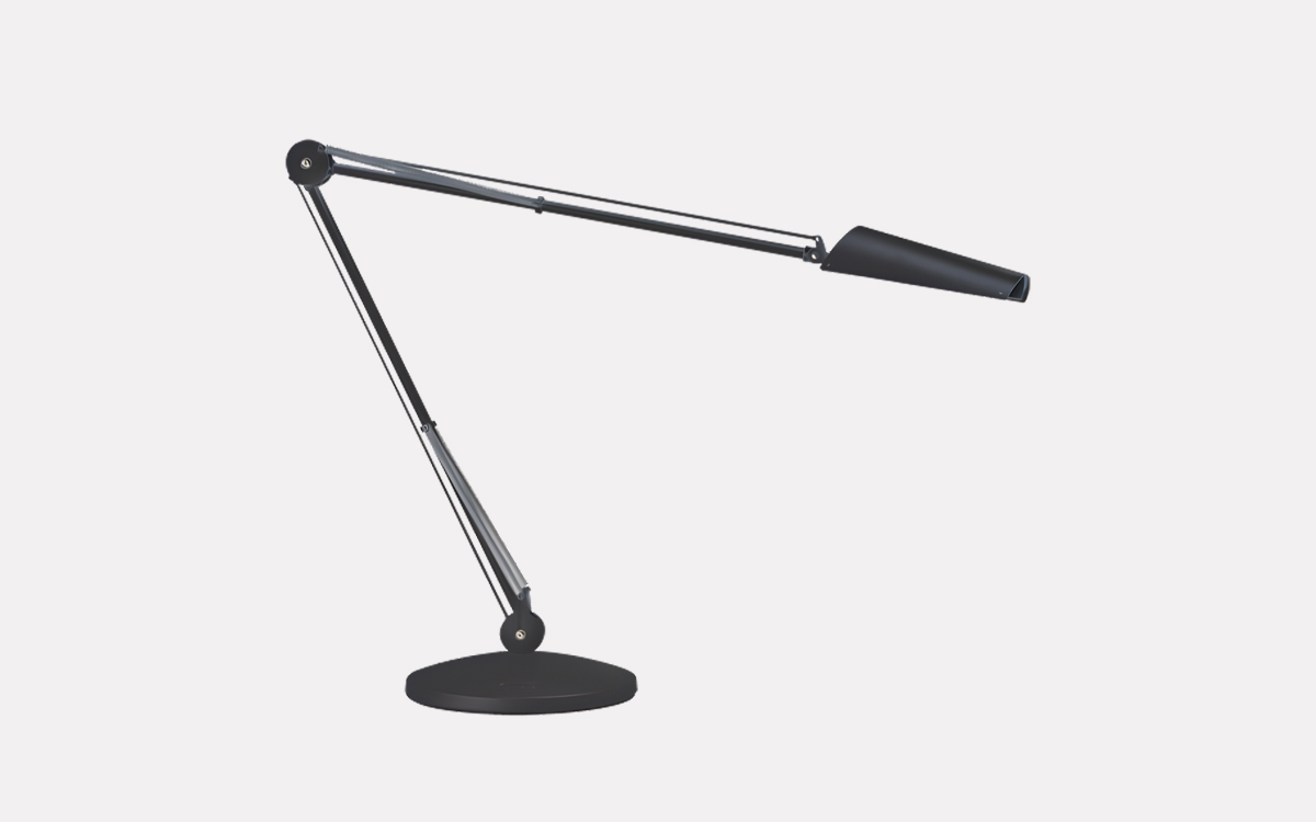Ergonomic Office Task Light with Feather-Light Movement and Steel Arm Construction