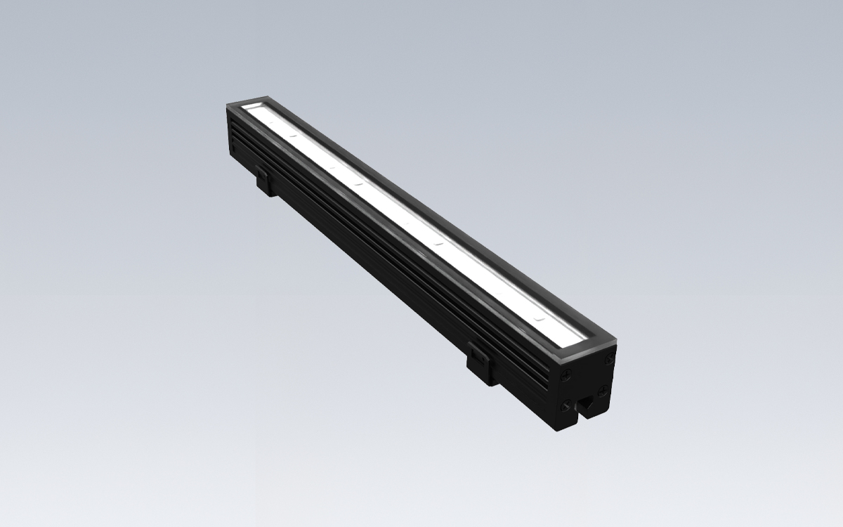 Exterior Low Voltage Linear Static White LED Wall Grazer with Adjustable Mounts and Continuous Run Options