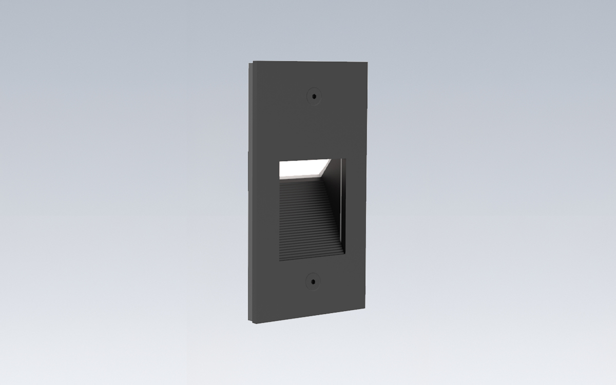 Exterior Step and Pathway LED Light with Rectangular Faceplate and 0-10V Dimming for Wet Location Applications