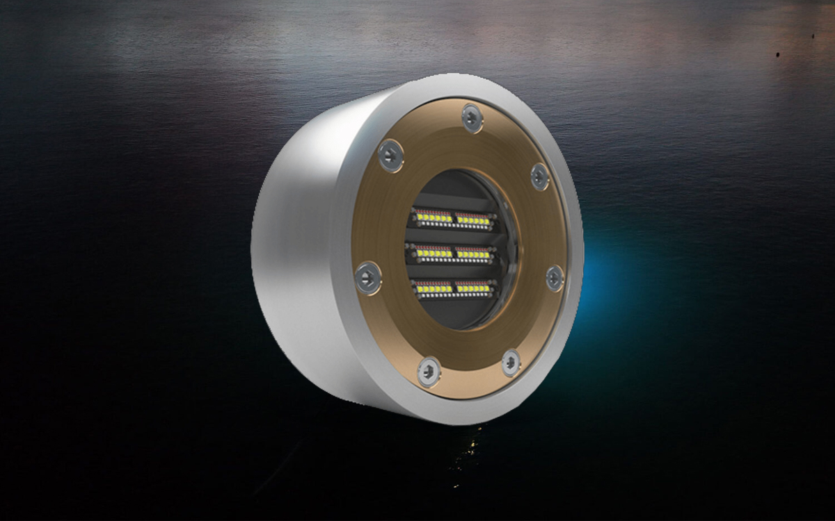 Externally Maintained Underwater LED Light for Aluminum and Steel Hull Superyachts