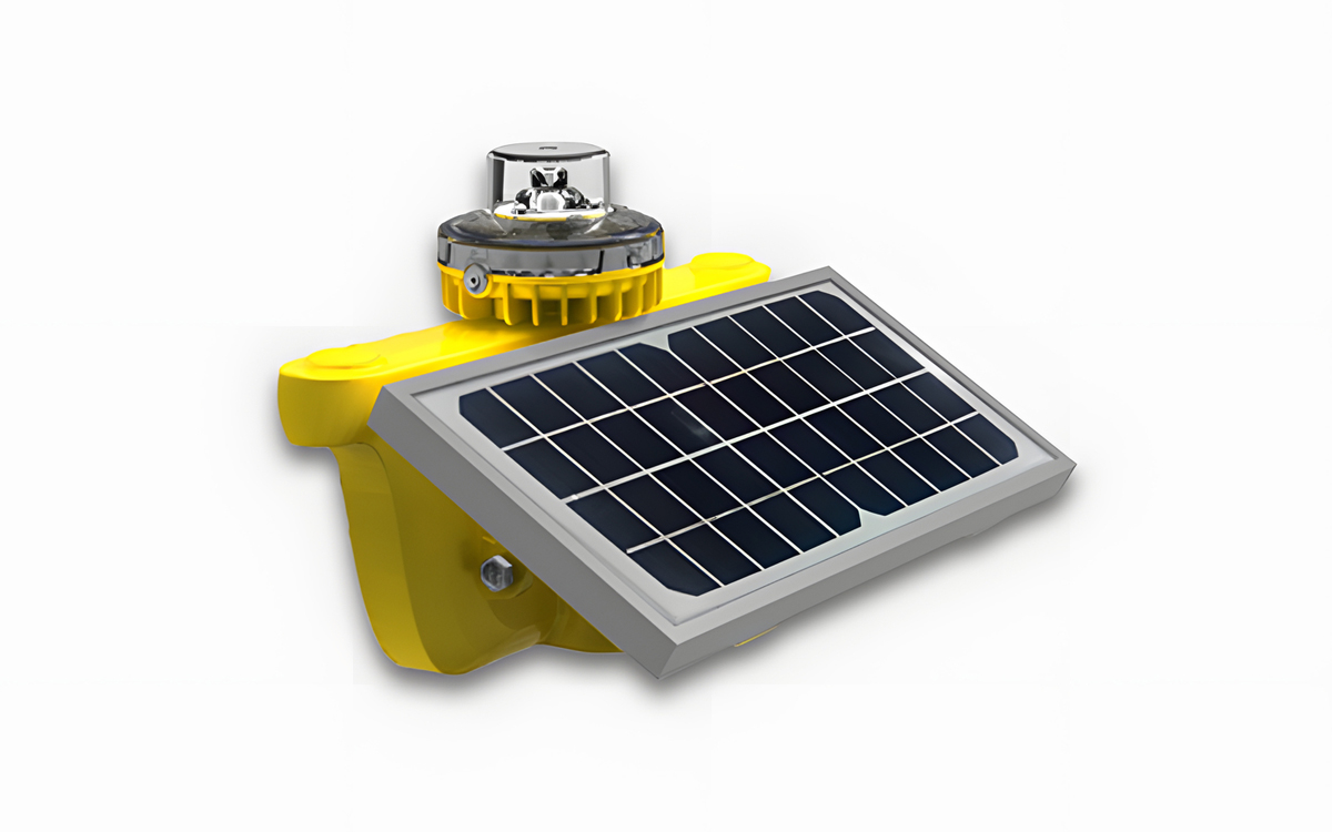 FAA and ICAO Annex 14 Certified Solar Aircraft Warning Light with Automatic Day/Night Control