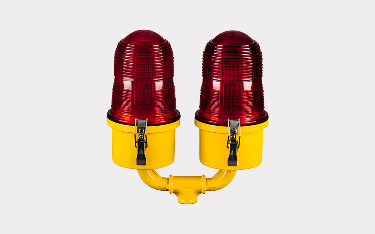 FAA and ICAO Compliant Dual Aviation Obstruction Lights with IR Night Vision Compatibility
