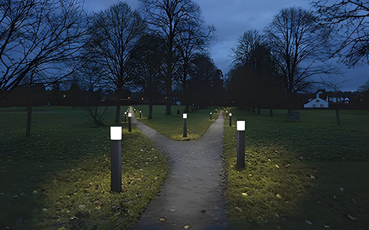 Flange or Root Spike Mounted LED Bollard for Residential, Urban, and Public Outdoor Lighting