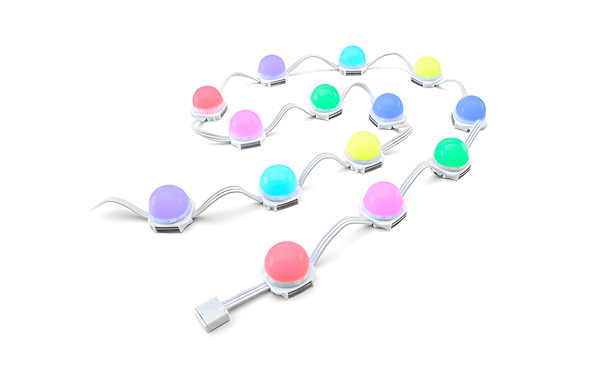 Flexible Full-Color RGB LED Pixel Nodes for Dynamic Building Facade and Landscape Lighting
