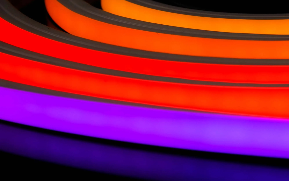 Flexible Vertical Bend RGB LED Neon Strip with Color Chasing Effects and Pixel Control