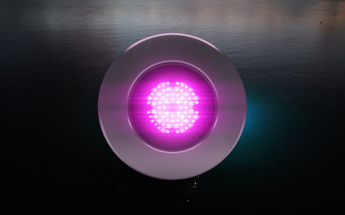 Flush Mount Weld-In Underwater LED Light for Steel and Aluminum Hull Superyachts