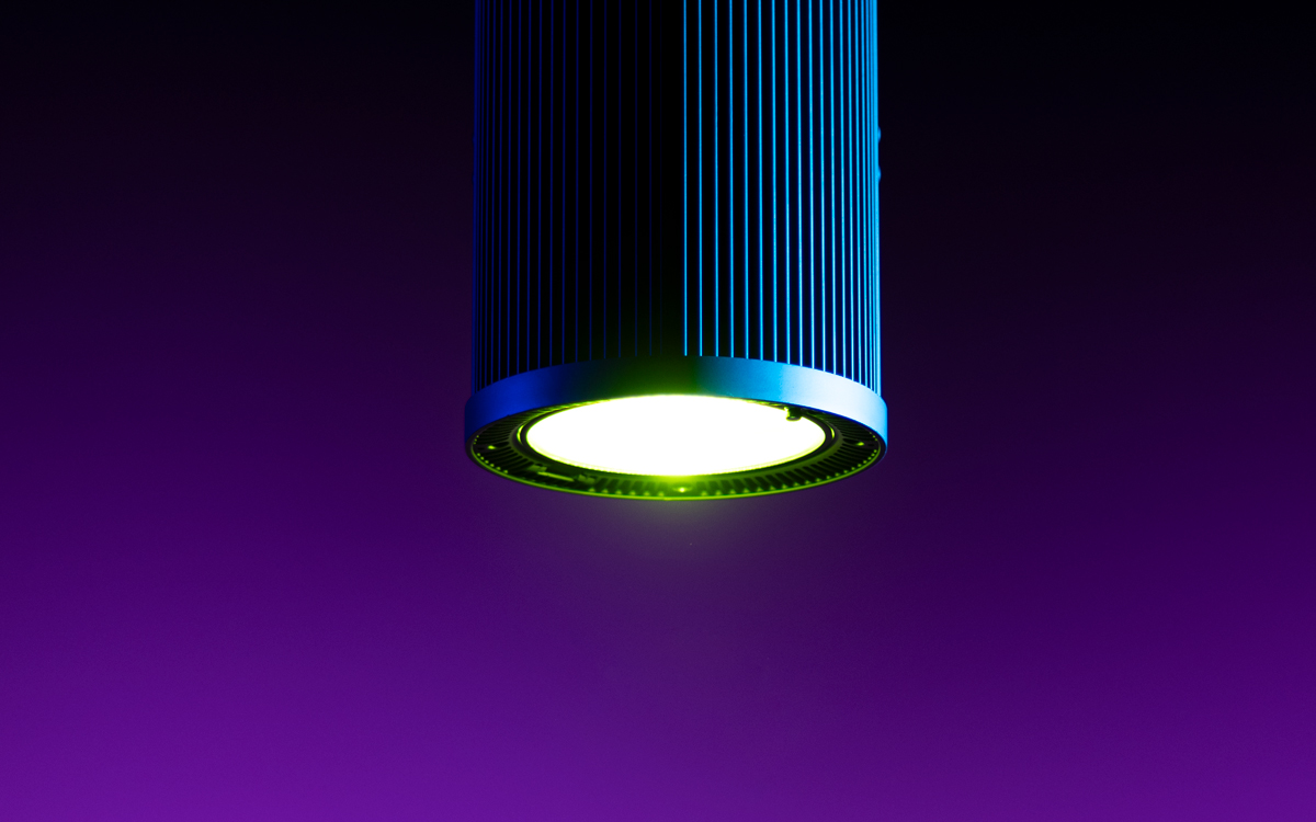 Full Color RGBAL LED Pendant Light with Multi-Channel DMX Control for Theatrical, Retail, and Hospitality Lighting