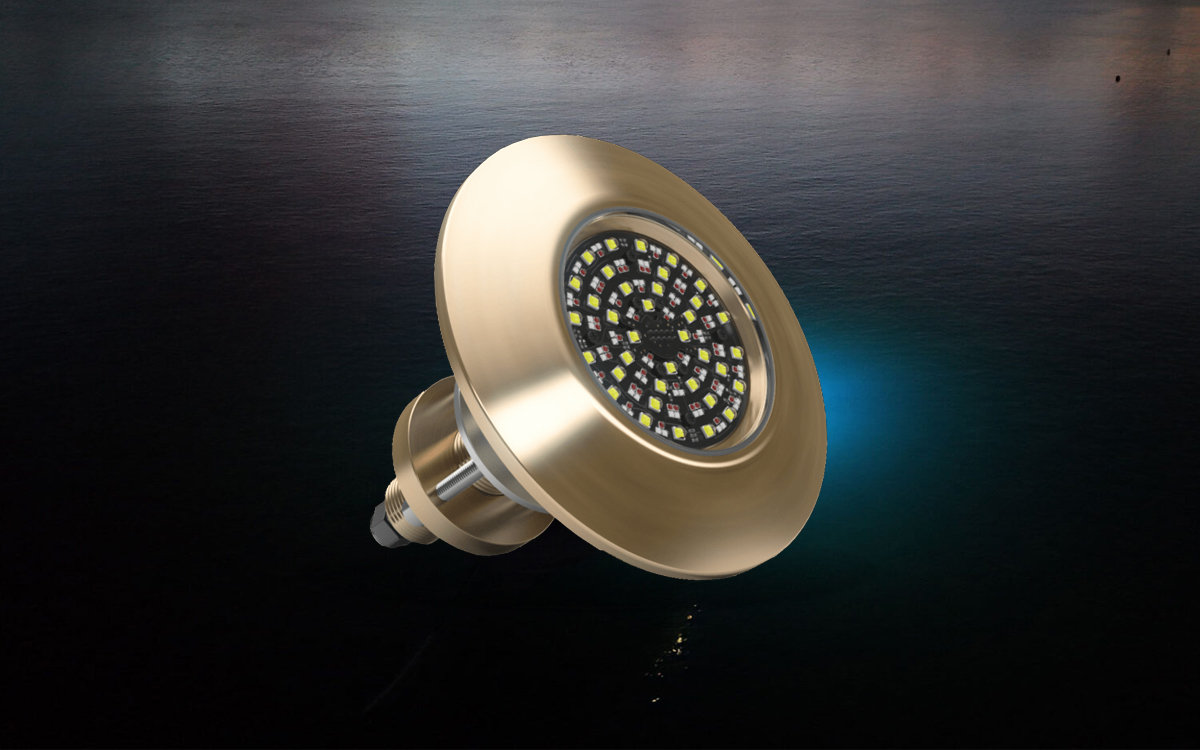 Full Color RGBW Marine LED Underwater Light for Boat Transom and Thru-Hull Mount