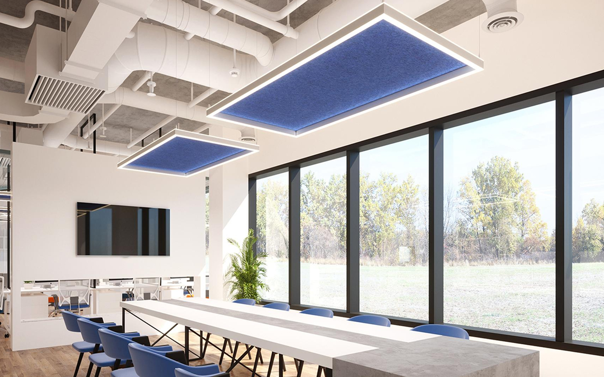 Geometric Acoustic LED Pendant Light with Dimmable Driver and Wide Voltage Compatibility