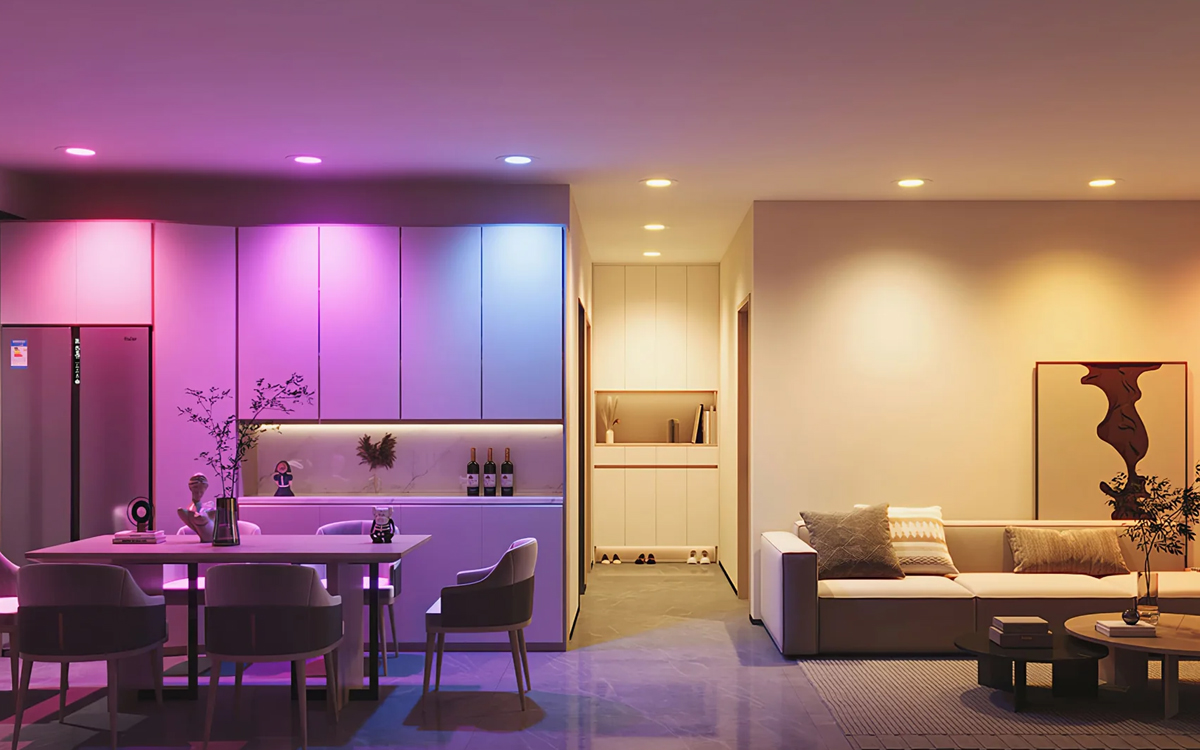 Govee 6-Inch Smart Retrofit Recessed LED Downlight with Dimmable RGBWW LEDs and Wi-Fi/Bluetooth Connectivity