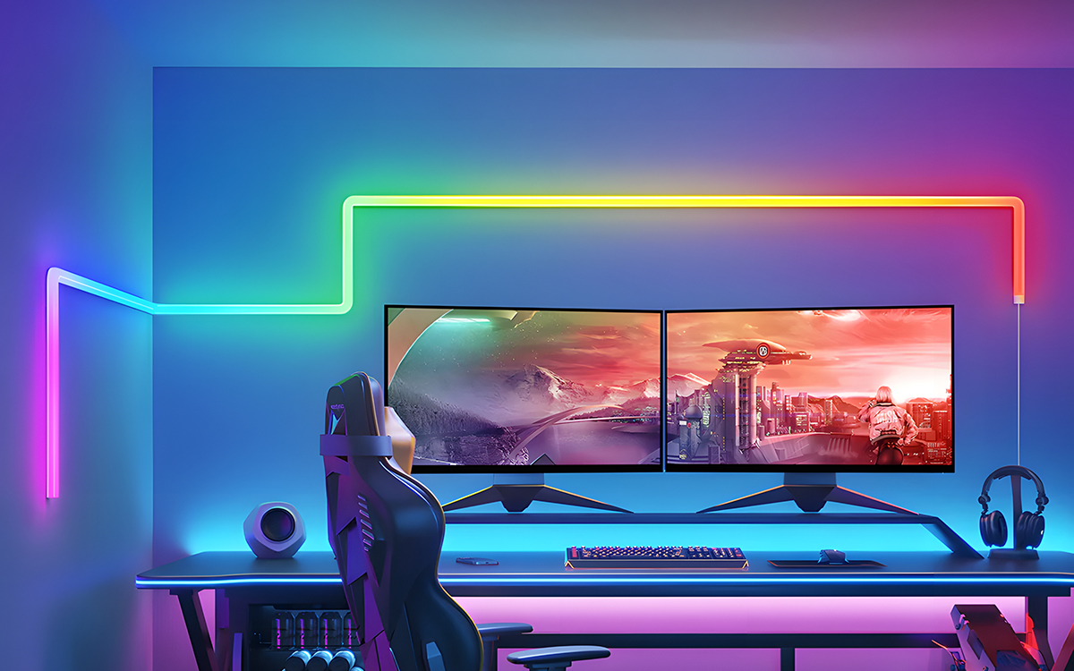 Govee Color-Changing LED Light Bar with 3D Layout for Wall Mounting
