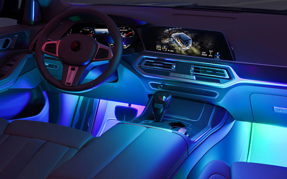 Govee Smart Car LED Strip Light with Multicolor RGBIC Effects for Footwells and Seat Areas