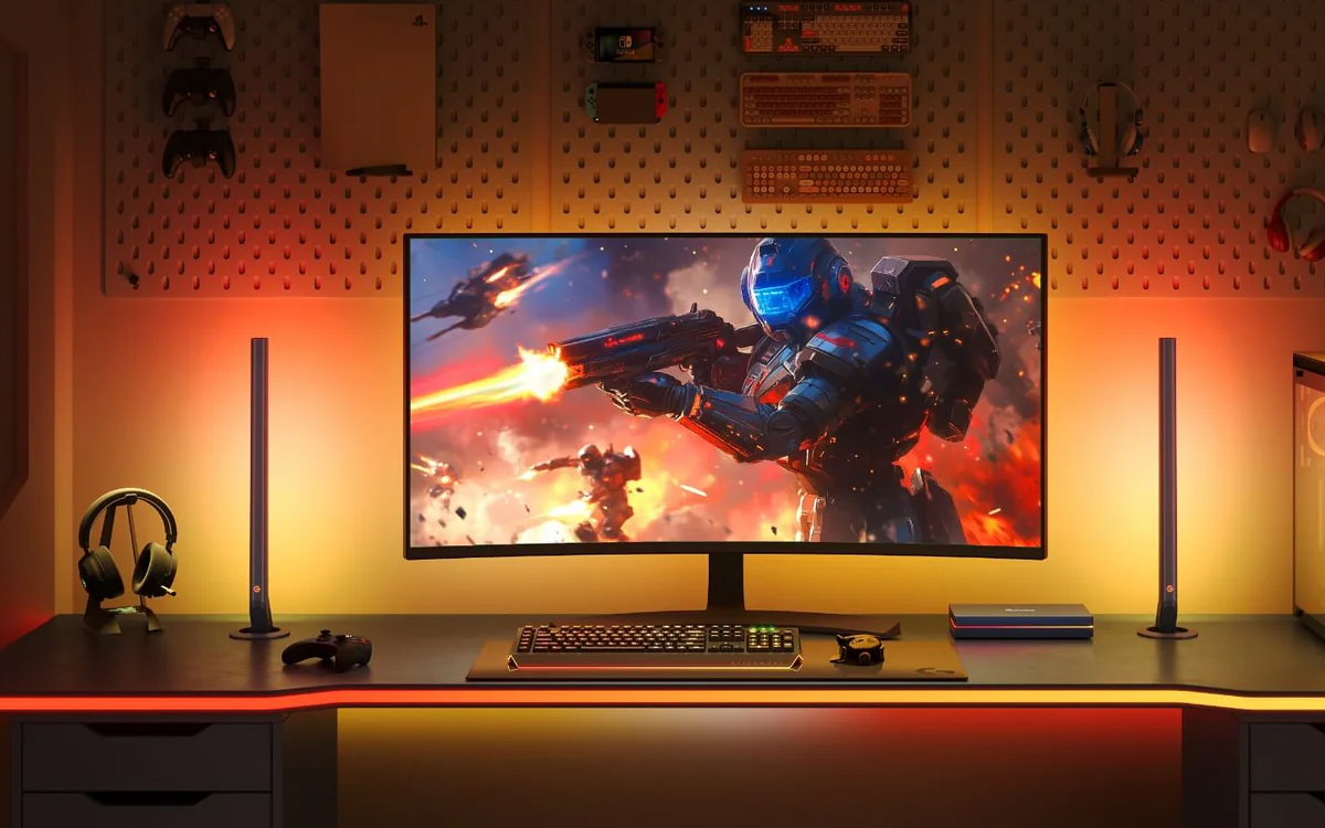 Govee Smart RGBIC AI Sync Lighting Kit for 27-34 Inch Monitors with HDMI 2.1