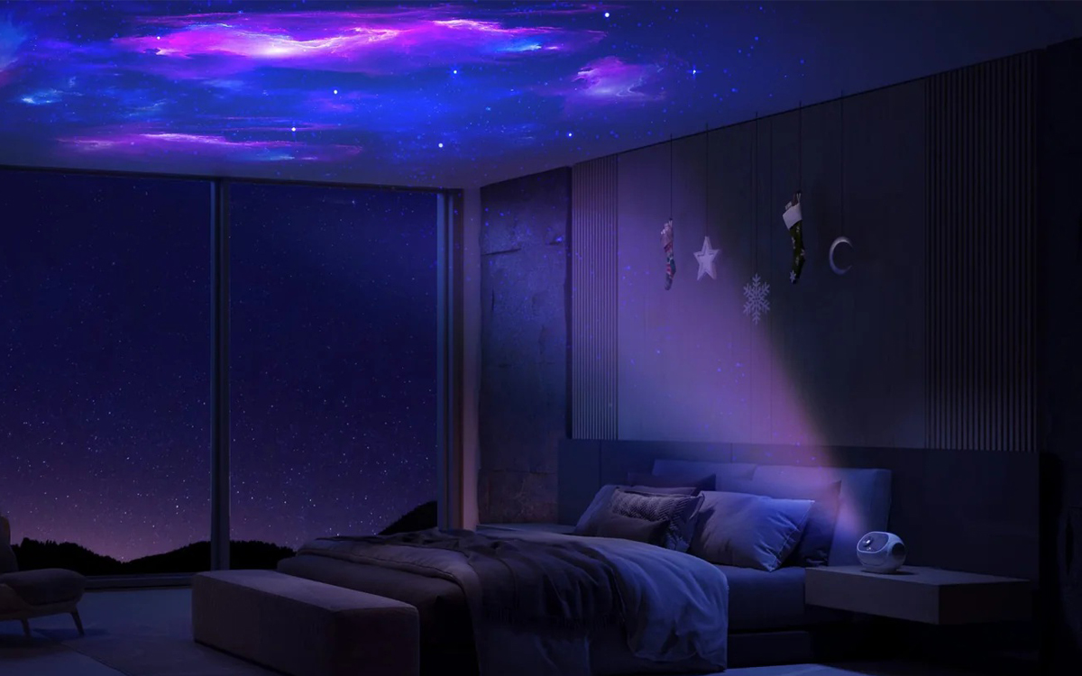 Govee Starry Sky Projector with Moving Blue Lasers and Rotating Planet Images