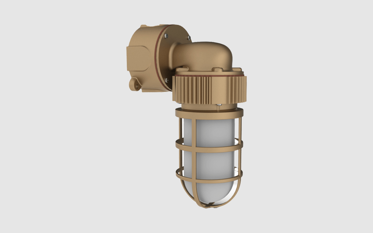 Hazardous Location Brass  LED Vaporproof Bulkhead and Ceiling Lights for Marine and Offshore Environments