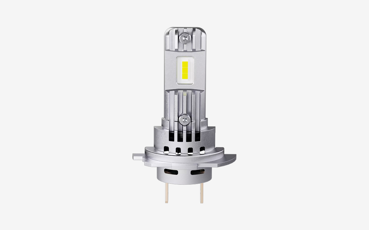 High and Low Beam LED Headlight Bulbs for Motorcycles with H7 or H18 Bases