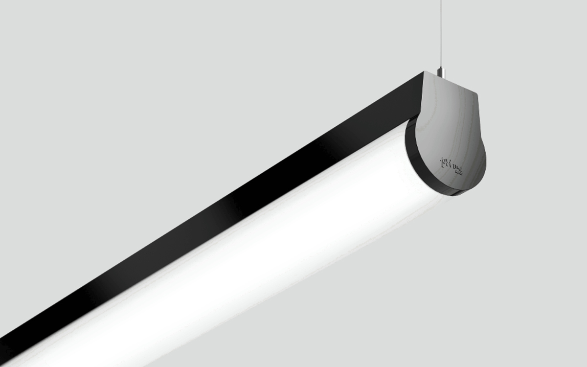 High CRI Architectural Linear Pendant Lights with Round and Wedge Lens Styles