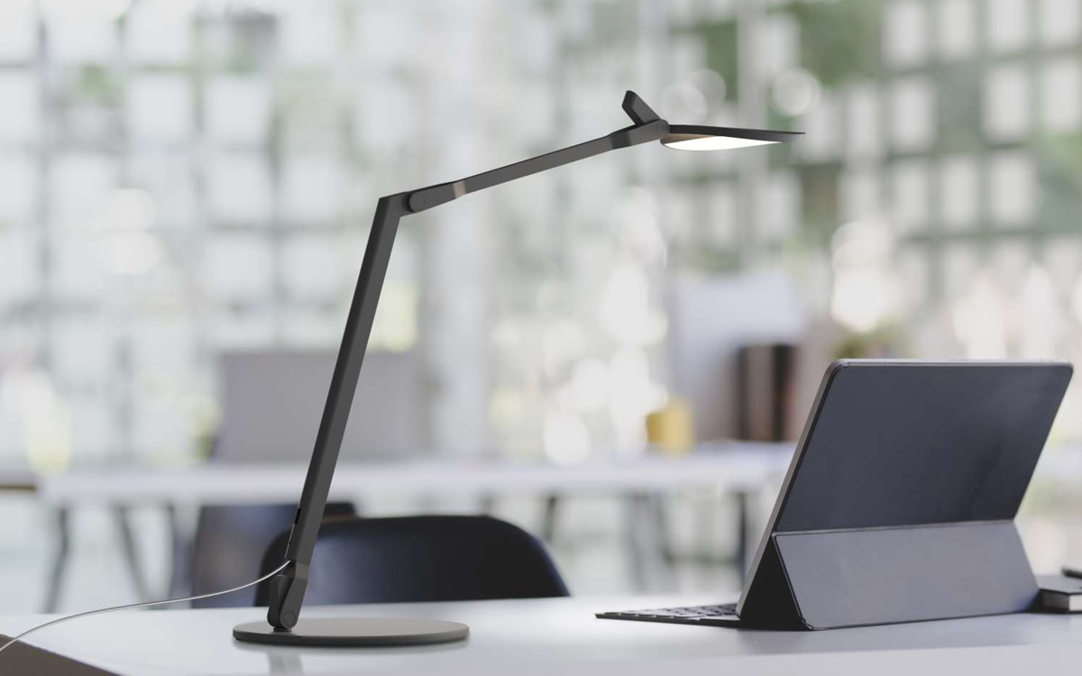 High CRI LED Desk Lamp with Touch Dimming, USB Charging, and Motion Sensor