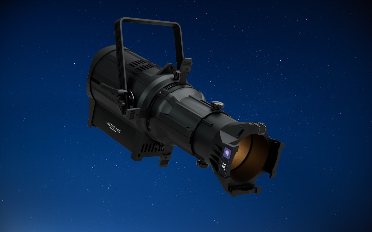 High CRI Warm White LED Ellipsoidal Profile Spotlight with Gobo Holder, Manual Shutters, and DMX 1-4 Channel Modes