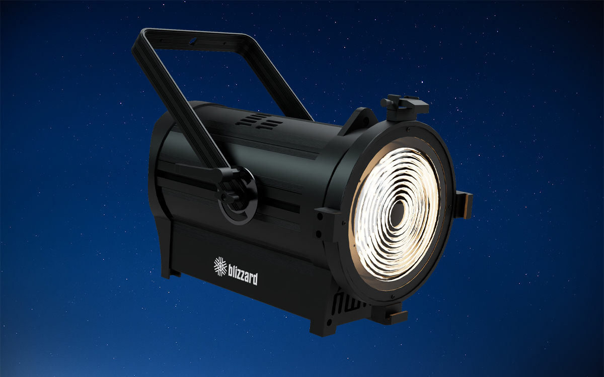 High CRI Warm White LED Fresnel Light with Motorized Zoom and 3/5-Pin DMX Connectivity