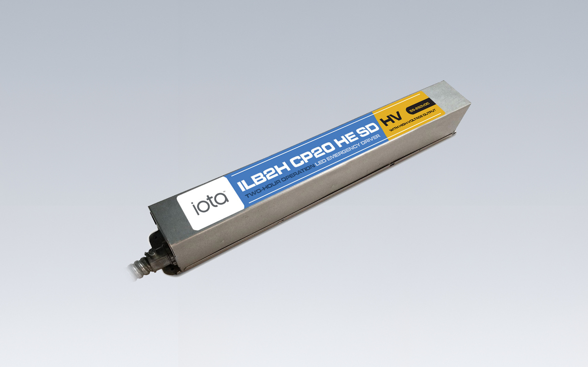 High Output Emergency LED Driver with 2-Hour (120-Minute) FEMA and Canada Runtime Compliance, and Maintenance-Free High-Temperature Operation