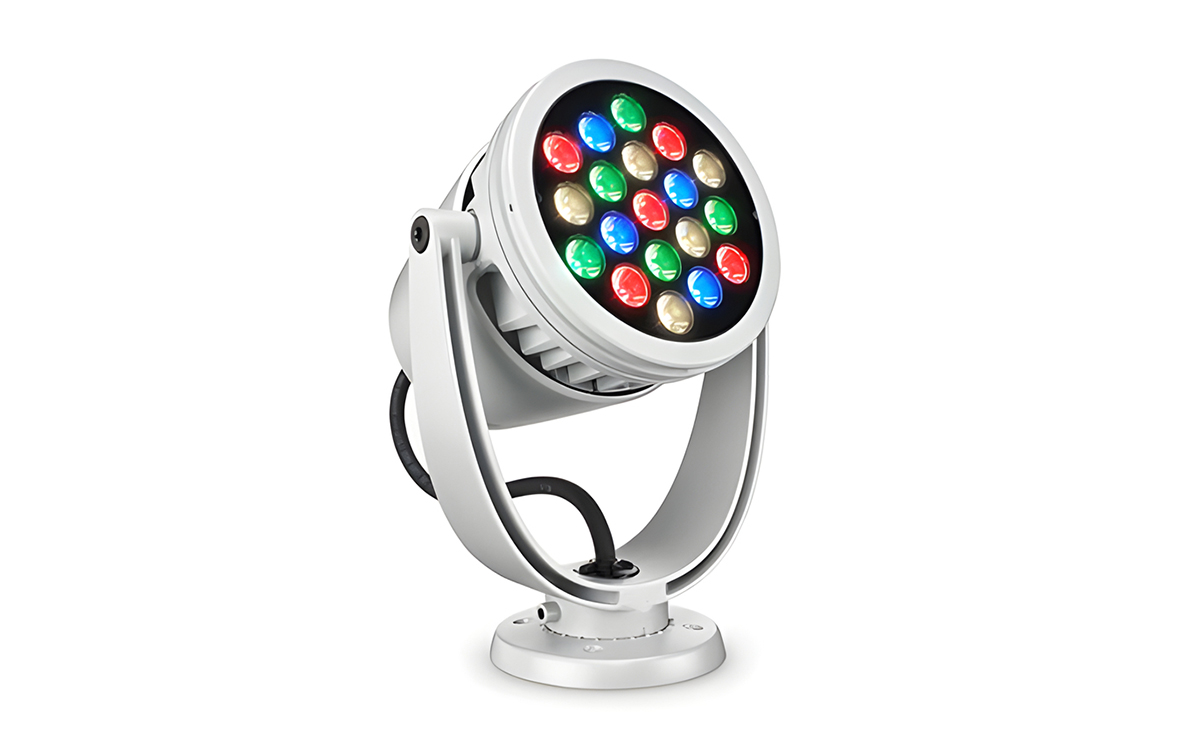 High-Output RGBW Exterior LED Spotlight for Architectural and Landscape Lighting