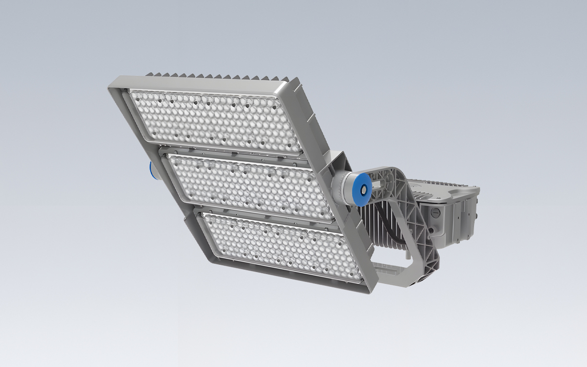 High Power LED Flood Light for Sports and Entertainment Venues with DMX Wired or Wireless Scene Programming Capabilities