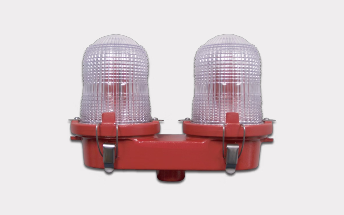 High-Visibility Dual LED Obstruction Light for Telecommunication, Utility, and Broadcast Towers