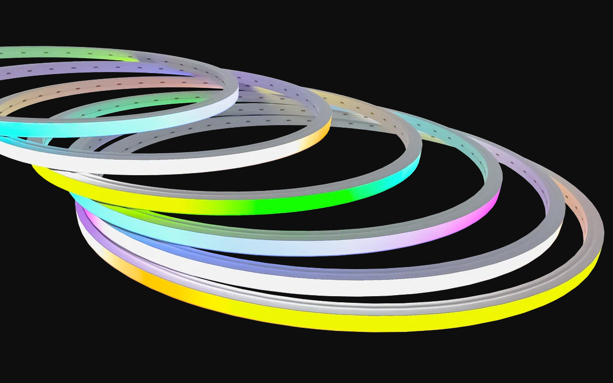 Individually Addressable Flexible RGBW LED Neon Strip Lights for Dynamic Color Changing Effects