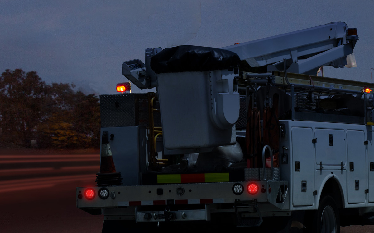Industrial-Grade LED Safety Warning Light with Red, Blue, and Amber Beam Options
