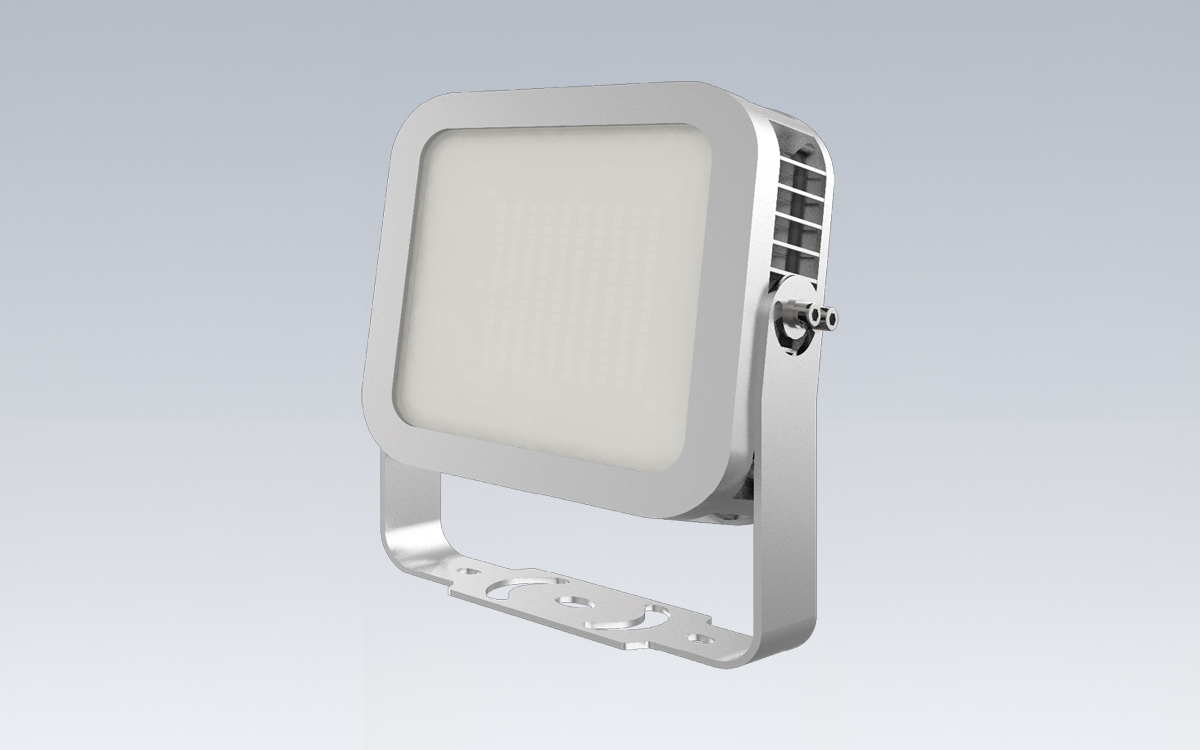 Industrial LED Flood Light for High Ambient Temperature Areas with IP67 Ingress Protection and DALI-2 Control System