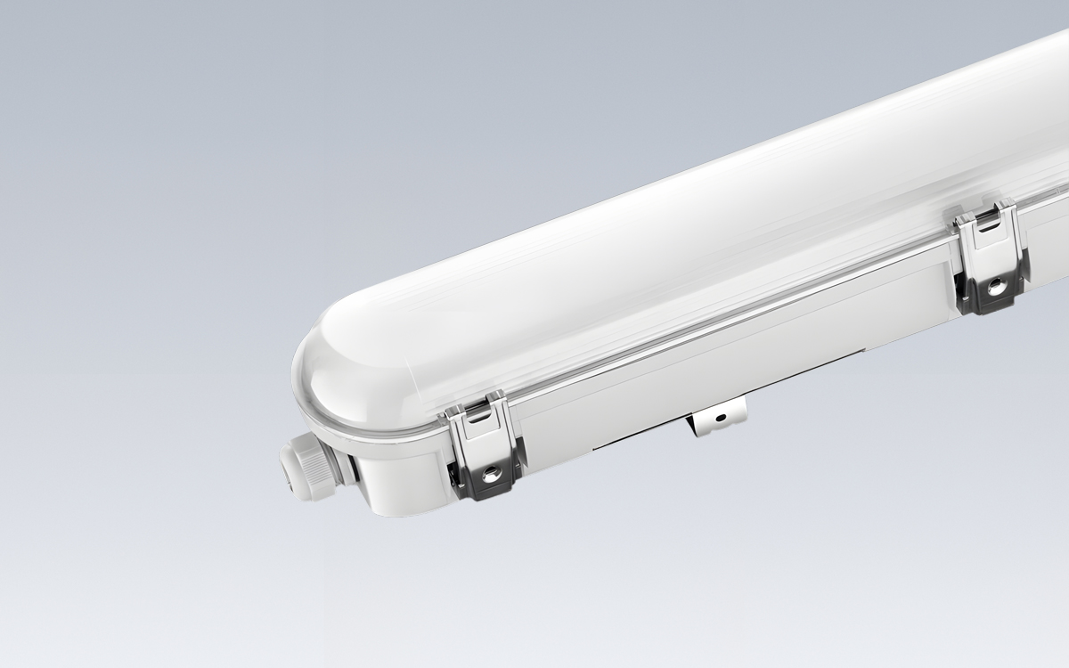 Industrial LED Tri-Proof Light for Damp and Dusty Environments in Warehouses and Production Areas