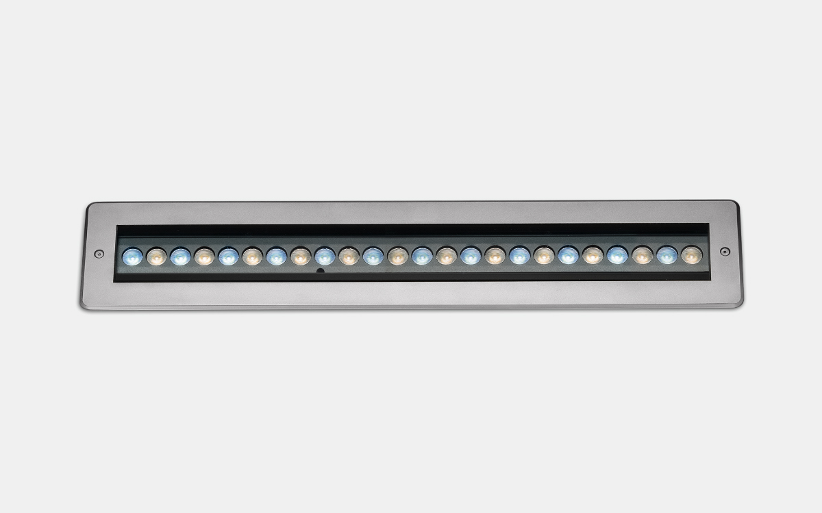 Inground LED Fixture with Dynamic White Tuning and Optional Pixel Control for Architectural Lighting