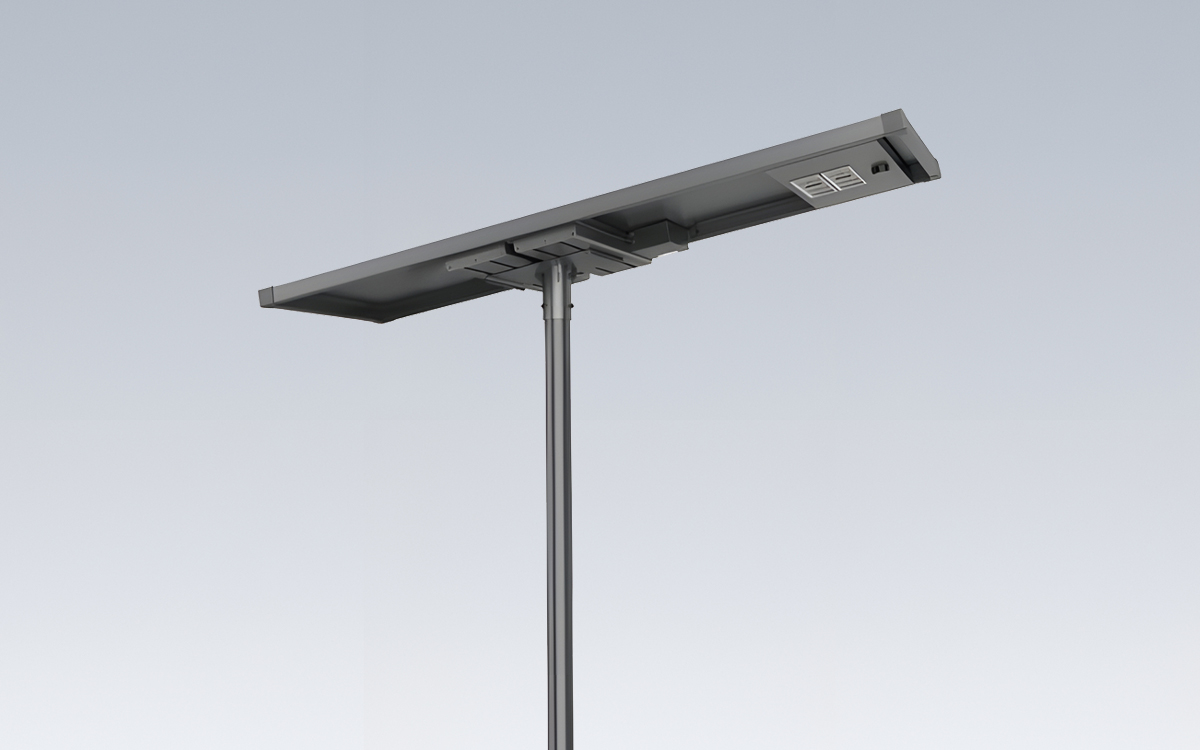 Integrated Solar Street Light with Monocrystalline Panel and Intelligent Battery Management System