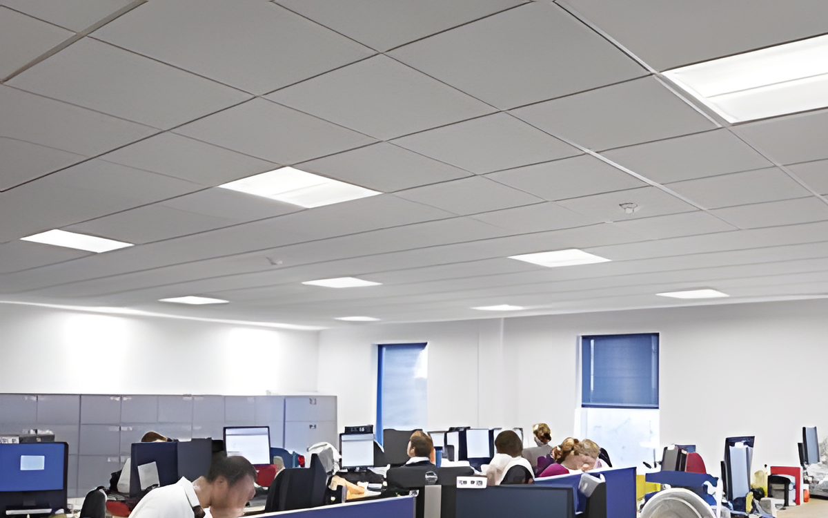 Intelligent LED Troffer Lights with App-Based Wireless Control and Integrated Sensors for Offices, Schools and Workspaces