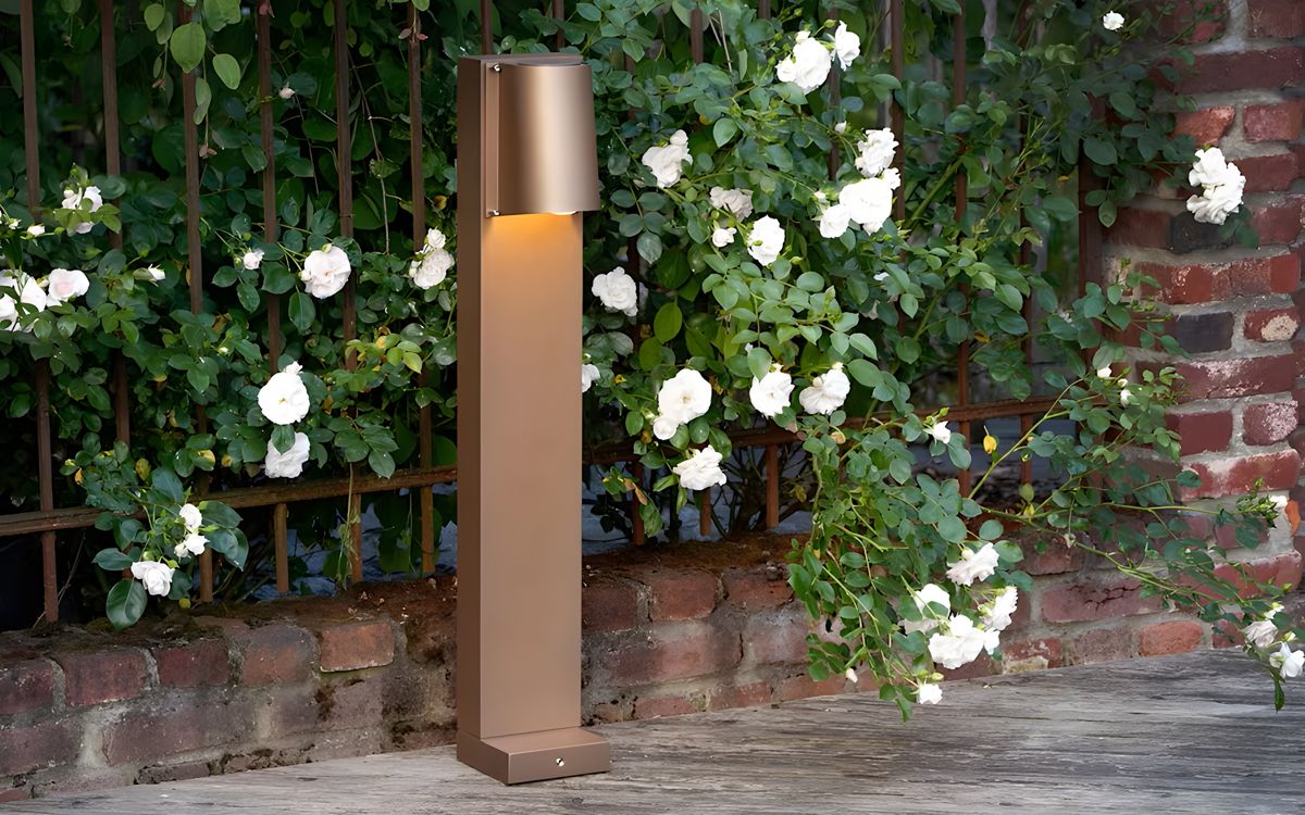 LED Bollard Light with Directional Beam and Slit Accent for Gardens and Pathways