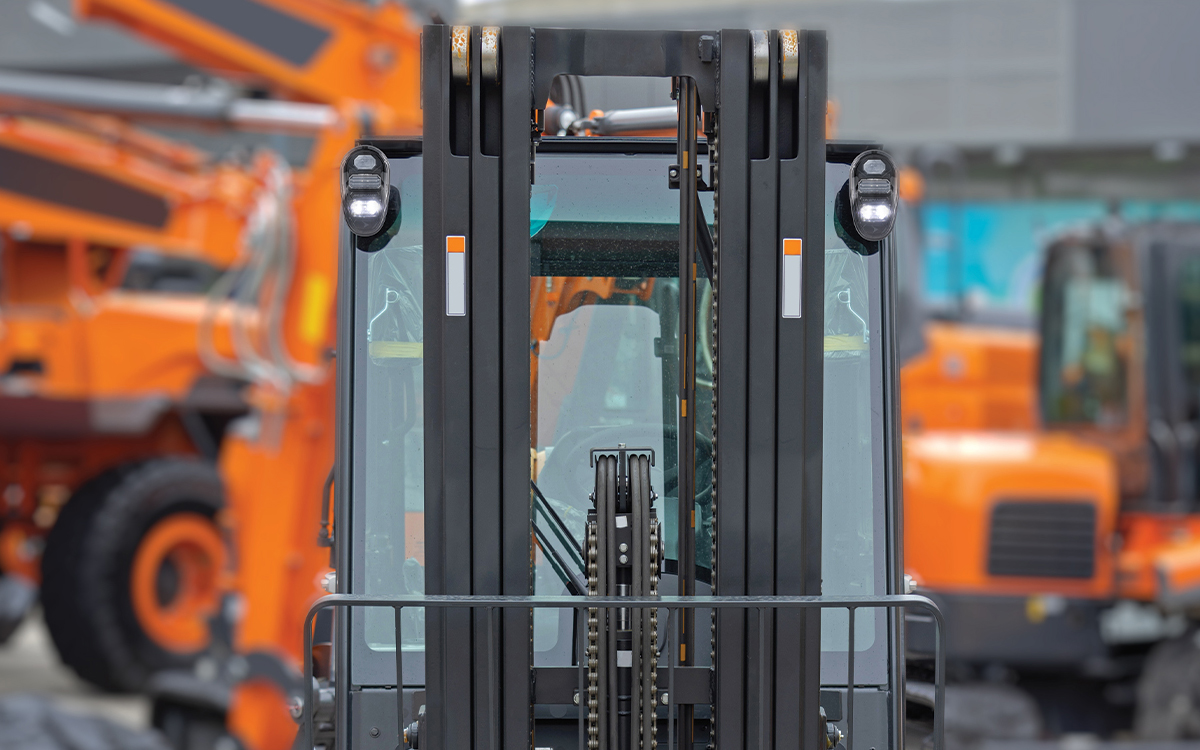LED Forklift Headlight with Low Beam, Front Position, and Turn Signal