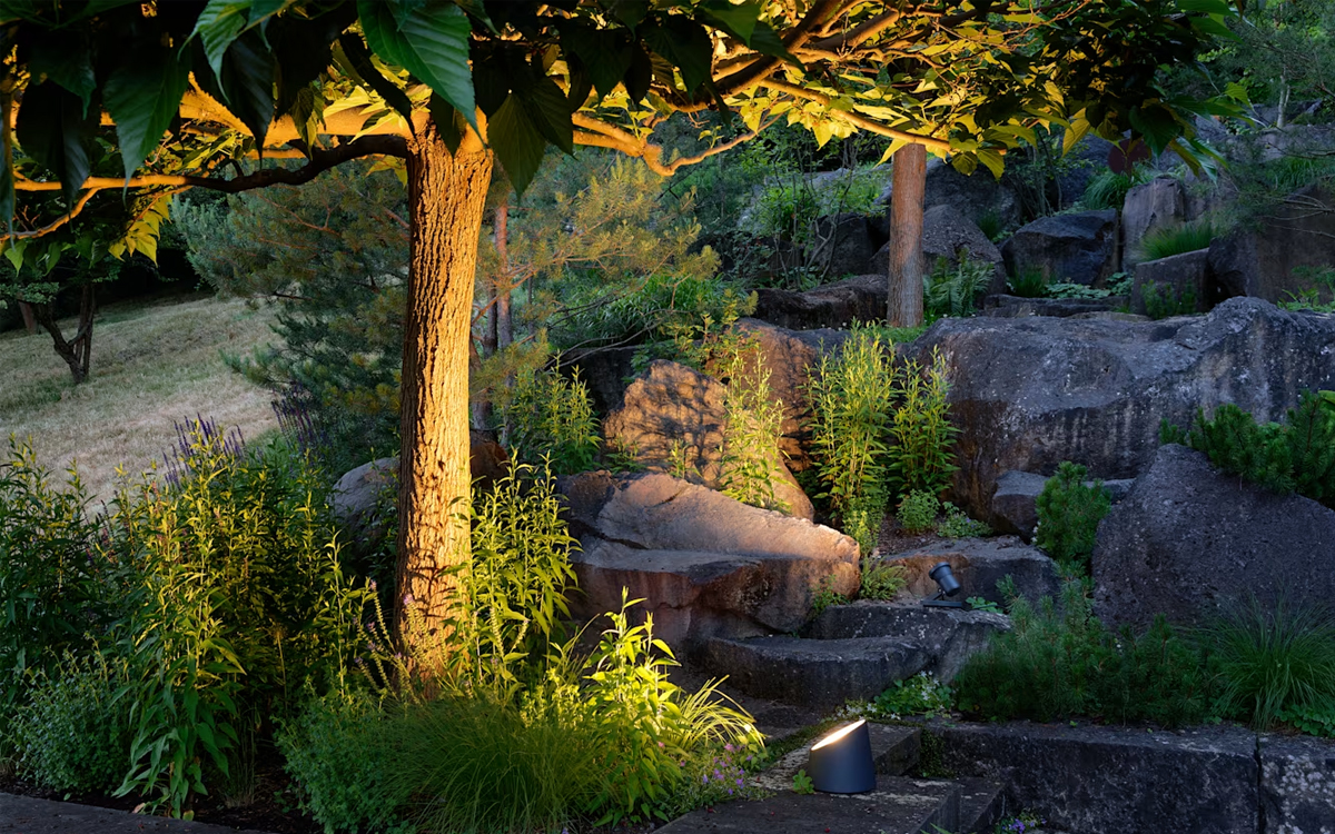 LED Garden Floodlight for Outdoor Living Space and Landscape Accent Lighting