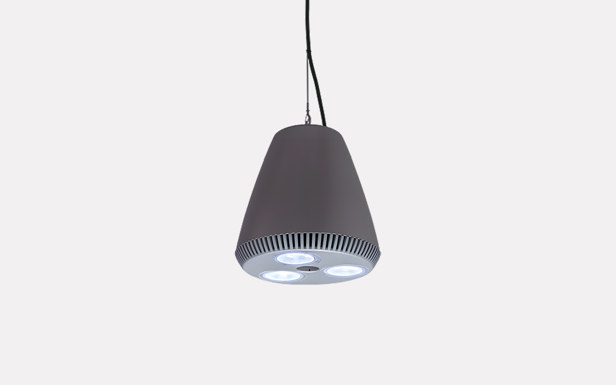 LED Industrial Luminaire for Production Areas and Warehouses with High Ceiling Mounting